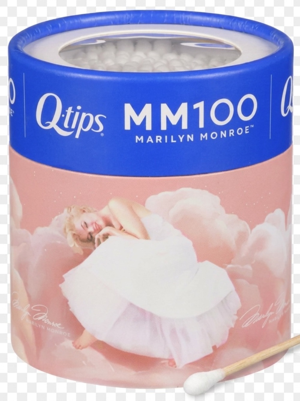 MM100 Marilyn Monroe Cotton Swabs - Pink & Blue Packaging